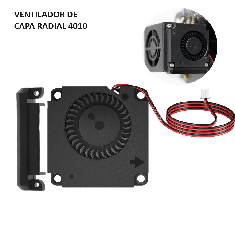 Ventilador de capa Radial 4010, 24V