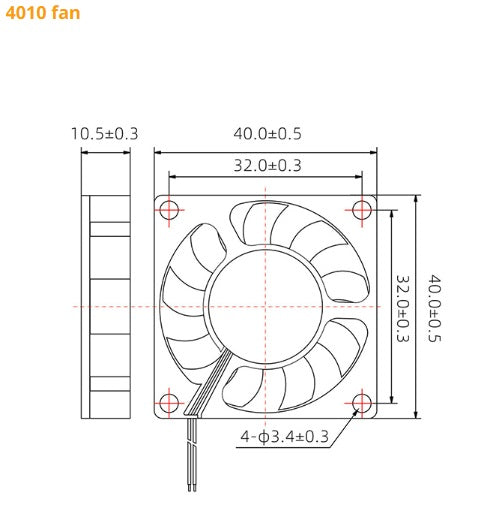 Ventilador Axial 4010, 12V