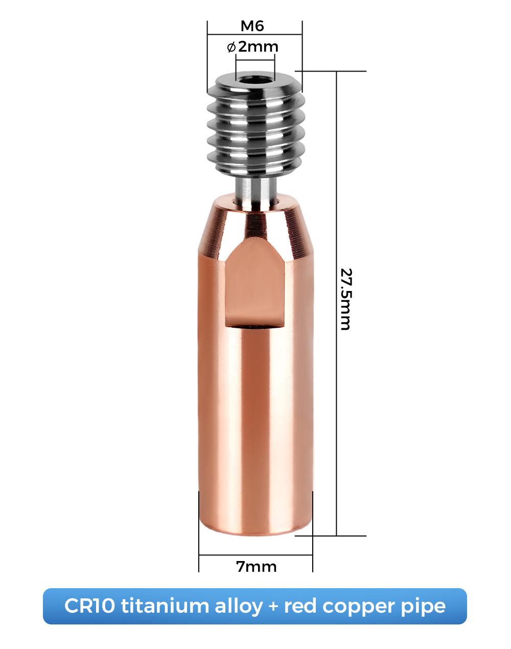 Garganta Barrel Bimetálico Creality Ender / CR-10