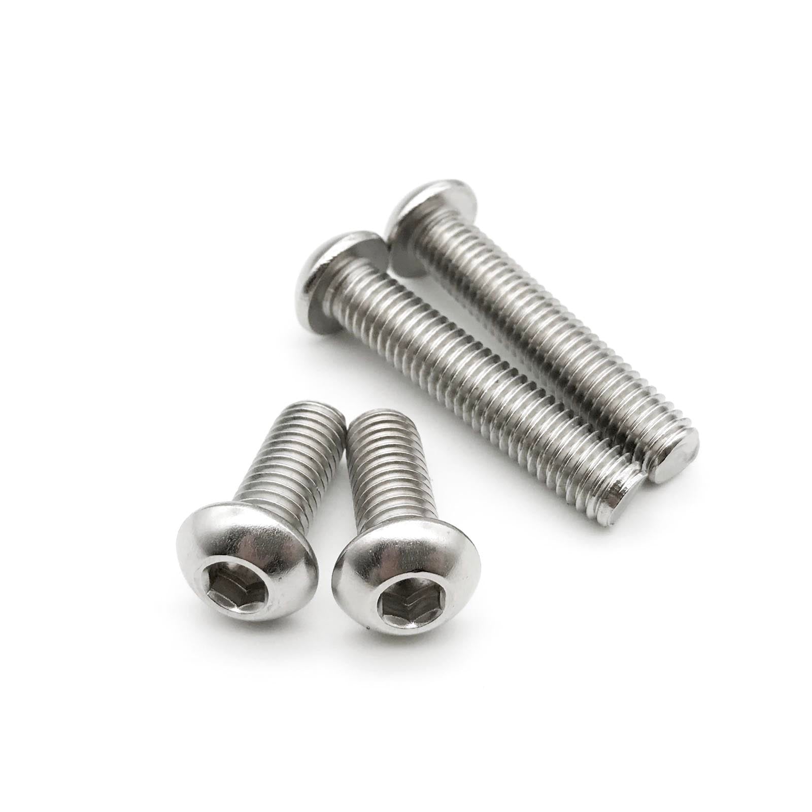 Uxcell Tornillos De Cabeza De Botón Con Brida, Tornillo De Accionamiento Hexagonal M8x8mm, Pernos De Sujeción De Acero Inoxidable 304, Tornillo De Máquina Completamente Roscado, 50 Unidades