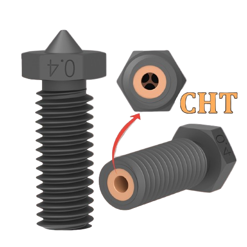 Boquilla Para Impresora 3D Volcano CHT Acero Endurecido Alto Flujo