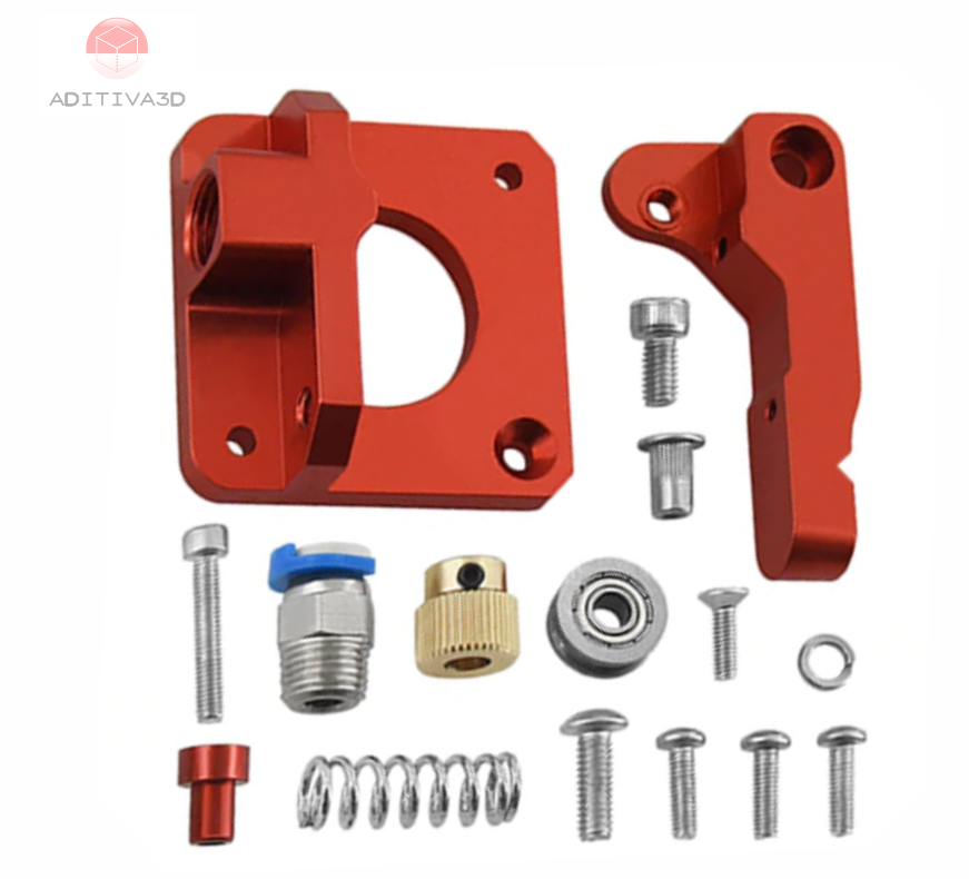 Extrusor metálico MK8 Color: rojo