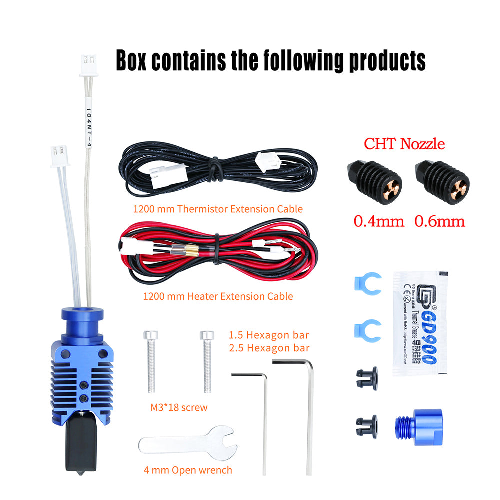 Hotend Alta Velocidad Tipo Bambu Lab Para Ender 3/CR10/VORON 2,4