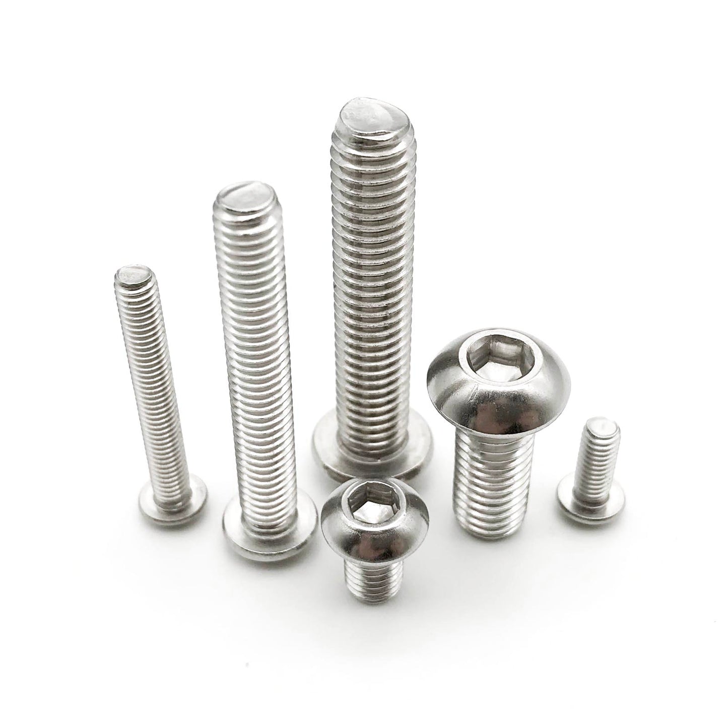 Tornillo Button Hexagonal Acero Inoxidable M3 Pack x5