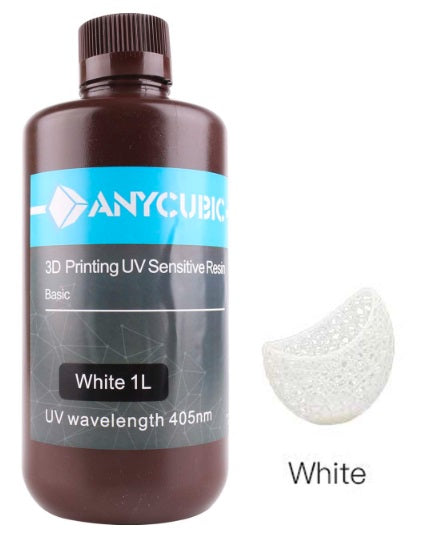 Resina UV para impresión 3D Anycubic Blanco